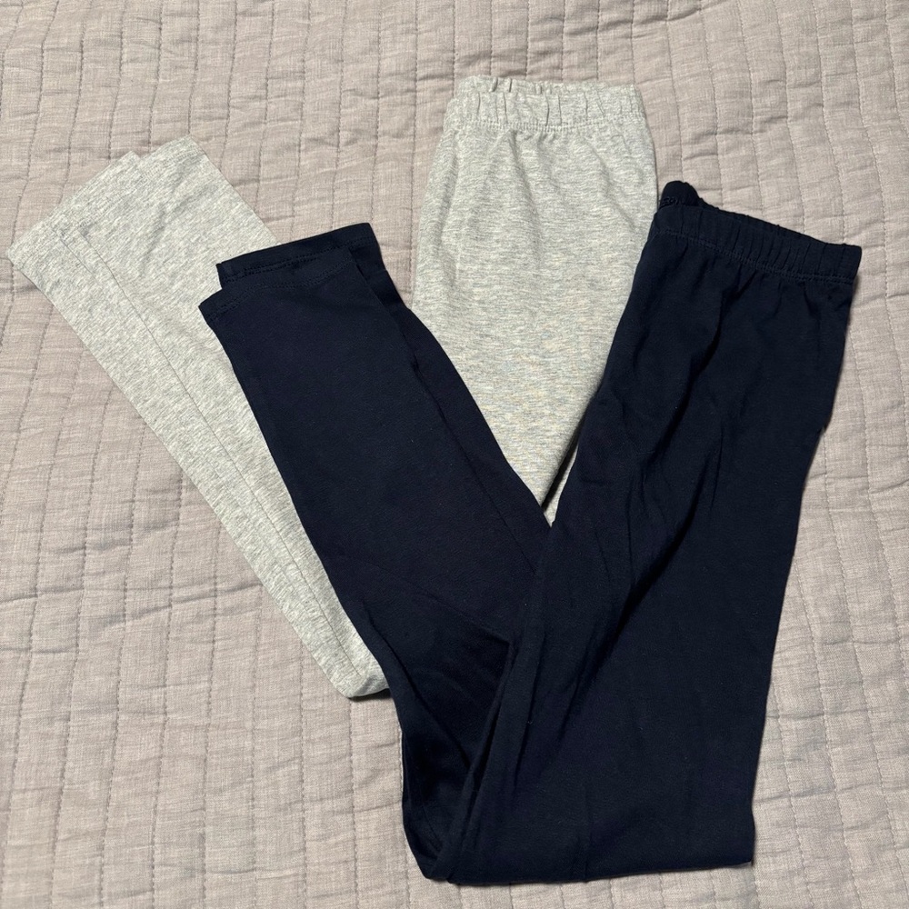 NWT Set of 2 GAP Light Grey & Navy Blue Leggings